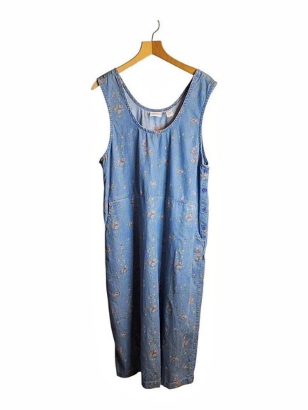 Vermont Country Store Floral Cotton Maxi Dress Size Large Like New